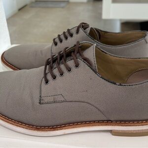 Calvin Klein Men's Taupe Canvas Oxfords